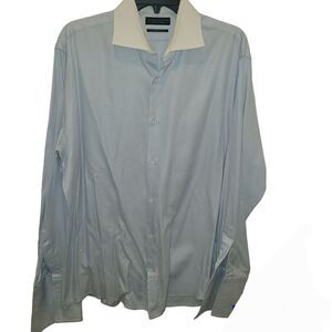 Bloomingdale's Men Button Up Contemporary Fit Long Sleeve Shirt Size L